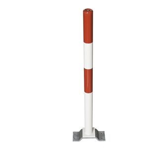 Sperrpfosten aus Stahl, zum Aufdübeln, Ø 60 mm, rot-weiß Moravia