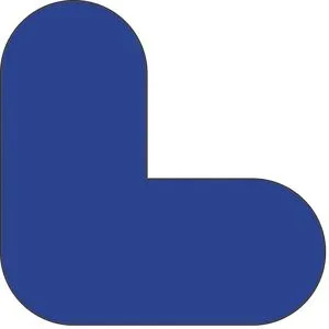kaiserkraft PVC-Bodenmarkierungen, L-Form, VE 10 Stk, blau