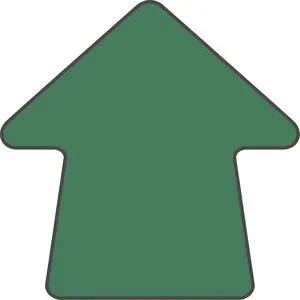 kaiserkraft PVC-Bodenmarkierungen, Pfeil-Form, VE 100 Stk, grün