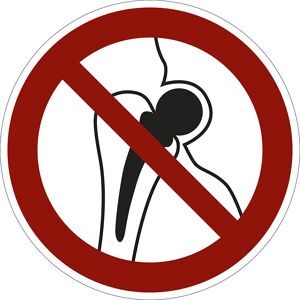 kaiserkraft Verbotszeichen, Verbot für Personen mit Implantaten aus Metall, VE 10 Stk, Folie, Ø 100 mm