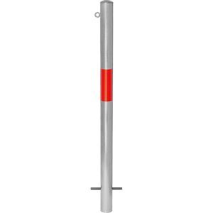 Sperrpfosten Morion, zum Einbetonieren, Ø 60 mm, feuerverzinkt / rot reflektierend, 1 Öse Moravia