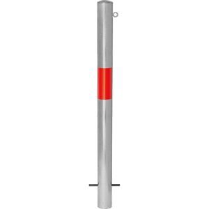 Sperrpfosten Morion, zum Einbetonieren, Ø 76 mm, feuerverzinkt / rot reflektierend, 1 Öse Moravia