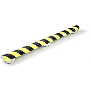 Knuffi® Eckschutz mit Montageschiene, Typ A+, 500-mm-Stück, schwarz / fluoreszierend SHG