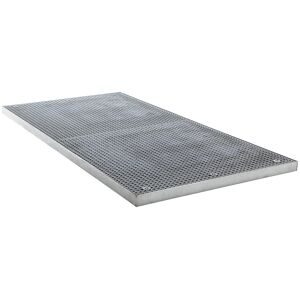 Niedrige Stahl-Flachwanne, Breite 1350 mm, Länge 2850 mm, Volumen 172 l eurokraft pro