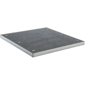 Niedrige Stahl-Flachwanne, Breite 1350 mm, Länge 1350 mm, Volumen 82 l eurokraft pro