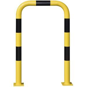 kaiserkraft Rammschutzbügel, Ø 76 mm, zum Aufdübeln, für den Außenbereich, HxB 1200 x 750 mm