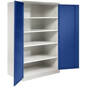 Flügeltürschrank XXL, Breite 1200 mm, Tür enzianblau eurokraft pro