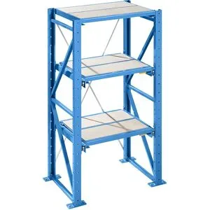 Schwerlast-Auszugregal, Einschubbreite 890 mm, Tiefe 860 mm, Grundregal, lichtblau LISTA