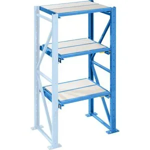 Schwerlast-Auszugregal, Einschubbreite 890 mm, Tiefe 860 mm, Anbauregal, lichtblau LISTA