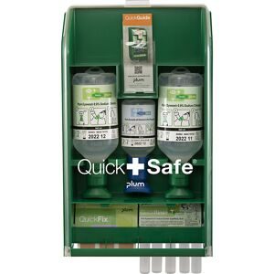 Erste-Hilfe-Station QuickSafe, Basic, HxB 430 x 253 mm, grün/transparent plum
