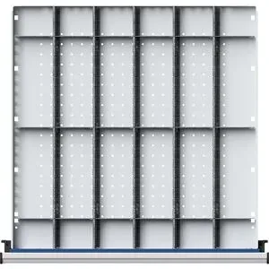 Einteilungssatz für Schubladen-BxT 600 x 600 mm, ?-Teilung, für Fronthöhe 180 - 360 mm ANKE