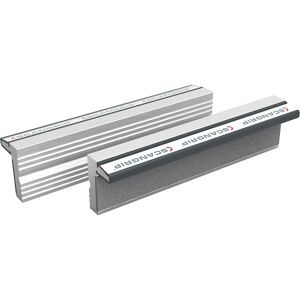 Magnet-Schraubstockbacken, neutrale Schutzbacken aus gehärtetem Aluminium, 1 Paar, Backenbreite 100 mm SCANGRIP