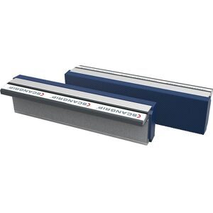 Magnet-Schraubstockbacken, geriffelte Schutzbacken aus Polyurethan, 1 Paar, Backenbreite 150 mm SCANGRIP