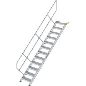 Industrietreppe, Stahl-Lochblechstufen, Stufenbreite 600 mm, 12 Stufen MUNK