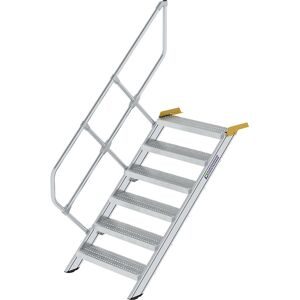 Industrietreppe, Stahl-Lochblechstufen, Stufenbreite 800 mm, 6 Stufen MUNK