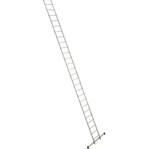 Sprossen-Anlegeleiter, Breite 410 mm, 26 Sprossen mit Traverse euroline
