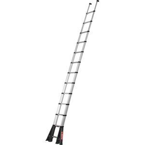 Teleskop-Anlegeleiter PRIME LINE, mit klappbaren Stabilisatoren, 80 mm Stufentiefe, 13 Stufen Telesteps