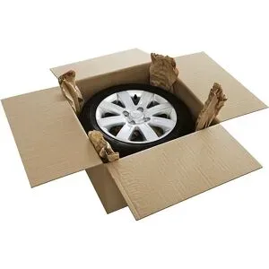 Reifenkarton, 2-wellig, Innenmaße 660 x 660 x 300 mm, für 14 - 19 Zoll, Palette mit VE 135 Stk ratioform terra