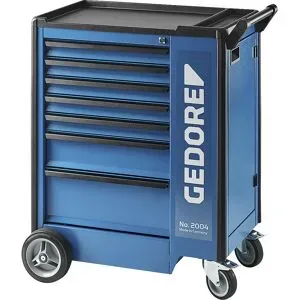 Werkzeugwagen 2004, 7 Schubladen, mit Einzelauszugssperre, HxBxT 1020 x 865 x 605 mm GEDORE