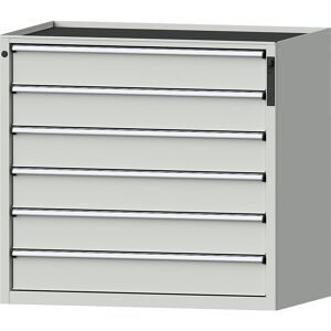 Schubladenschrank, NFC-Schloss, 6 x 150 mm Schubladen, HxBxT 980 x 1060 x 675 mm, grau ANKE