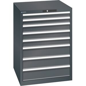 ESD-Schubladenschrank, BxTxH 717 x 725 x 1000 mm, 8 Schubladen, 75/100/150 mm, Traglast 75 kg, anthrazitgrau LISTA