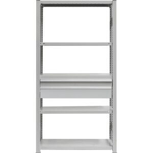 Schubladen-Set, 2 Schubladen, pulverbeschichtet, BxT 750 x 600 mm, Traglast 60 kg, Einbauhöhe 300 mm eurokraft pro