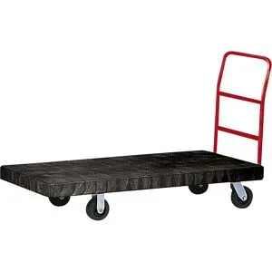 Schwerlast-Plattformwagen, Stahl, pulverbeschichtet, LxBxH 1219 x 610 x 1041 mm, Tragfähigkeit 907 kg Rubbermaid