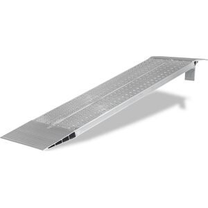 kaiserkraft Aluminium-Verladeschiene, Lauffläche gelocht, Tragfähigkeit 1230 kg, Schienenbreite 600 mm