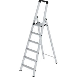 Stufen-Stehleiter, einseitig, Standard-Ausführung, 6 Stufen eurokraft pro
