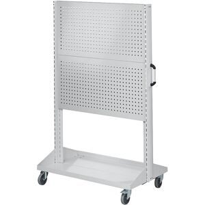 Werkzeug- und Materialwagen, Grundwagen mit 2 x 2 Lochplatten, Länge 1250 mm, grau ANKE
