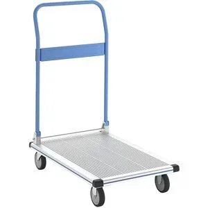 kaiserkraft Aluminium-Plattformwagen KOMFORT, Tragfähigkeit 150 kg, Ladefläche 740 x 480 mm, ab 2 Stk
