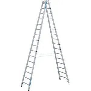 ZARGES Aluminium-Sprossenleiter, 2-seitig begehbar, Standhöhe 3,65 m