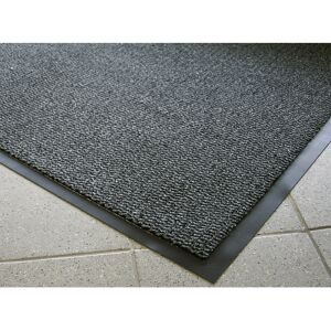 Schmutzfangmatte für innen, Flor aus Polypropylen, LxB 1800 x 1200 mm, schwarz / metallic COBA