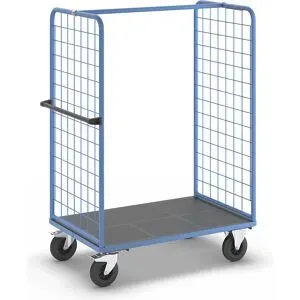 Etagenwagen mit Gitter-Seitenwänden, Vollgummireifen, Ladefläche 1175 x 800 mm eurokraft pro