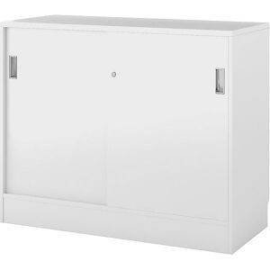 kaiserkraft Schrank Chicago, mit Schiebetüren, Schrank Chicago, BxTxH 1215 x 400 x 948 mm, weiß/weiß