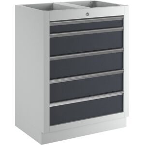 kaiserkraft Schubladen-Unterschrank, mit 5 Schubladen, HxBxT 910 x 680 x 460 mm