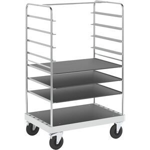 Multi-Etagenwagen, verzinkt, LxBxH 1200 x 800 x 1900 mm, 3 Böden, Lenkrollen mit Stopp Kongamek