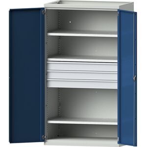 Schwerlastschrank mit 3 Fachböden, 3 Schubladen à 120 mm, HxBxT 1950 x 1084 x 690 mm ANKE