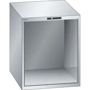 Schubladenschrank-Leergehäuse, Außen-BxT 717 x 725 mm, Höhe 850 mm, lichtgrau LISTA