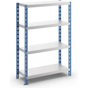 Universal-Steckregal, stabil, Stahlblechböden, HxBxT 1508 x 1050 x 400 mm, Grundregal eurokraft basic