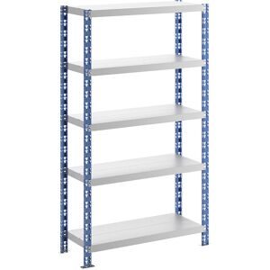 Universal-Steckregal, stabil, Stahlblechböden, HxBxT 1820 x 1050 x 400 mm, Grundregal eurokraft basic