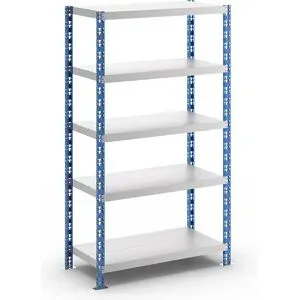 Universal-Steckregal, stabil, Stahlblechböden, HxBxT 1820 x 1050 x 500 mm, Grundregal eurokraft basic