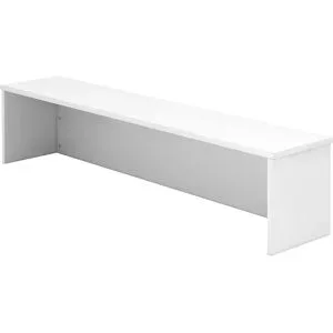 Thekenaufsatz Office Weiss Holz 160 cm - Material: Holzwerkstoff - Thekenaufsatz