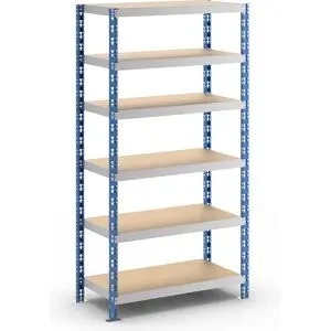 Universal-Steckregal, stabil, Spanplattenböden, HxBxT 1976 x 1050 x 500 mm, Grundregal eurokraft basic