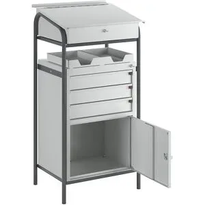Werkstattpult, 1 Schrank, 3 Schubladen, HxBxT 1140 x 590 x 520 mm eurokraft pro