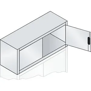 ACURADO Aufsatzschrank mit Flügeltüren, HxBxT 500 x 1200 x 400 mm, lichtgrau C+P