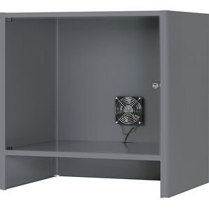 Monitorgehäuse mit integriertem Aktivlüfter, HxBxT 710 x 720 x 550 mm, anthrazit-metallic RAU