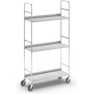 Ordner-Etagenwagen KM151, 3 Böden, LxBxH 790 x 290 x 1500 mm, ab 5 Stk Kongamek