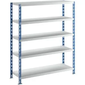Großfach-Steckregal, blau/grau, HxBxT 1820 x 1550 x 500 mm, Stahlblechböden, Grundregal eurokraft basic