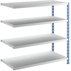 Großfach-Steckregal, blau/grau, HxBxT 1508 x 1525 x 700 mm, Stahlblechböden, Anbauregal eurokraft basic